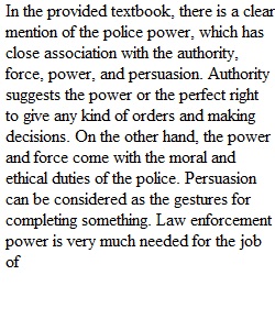 Elements of law enforcement power